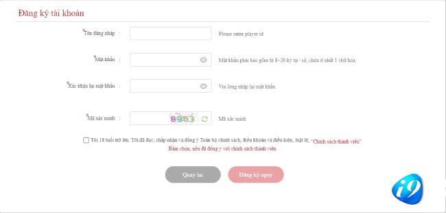 Cách đăng ký tài khoản I9Bet dễ dàng chỉ trong vài nốt nhạc cho anh em 3 Cách đăng ký tài khoản I9Bet